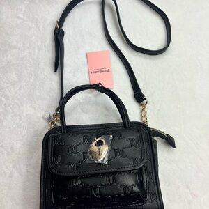 Juicy Couture Black Crossbody Bag with Heart Charm